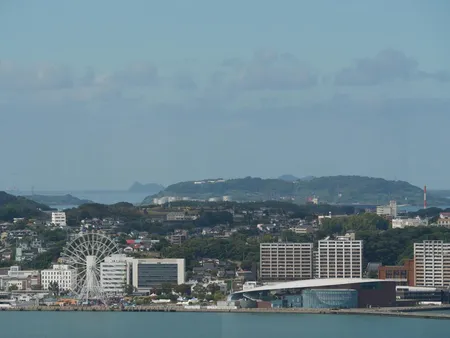 門司港展望台から見た山口県